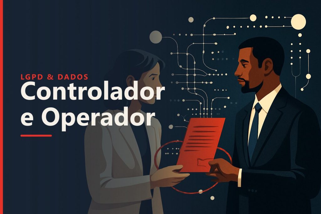 Controlador e operador trocando dados sob um contrato de tratamento (DPA)